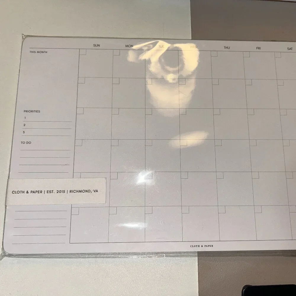 NWT Cloth + Paper Monthly Desk Pad Planner